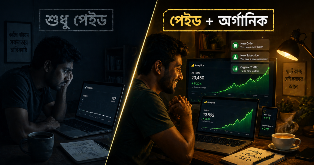 পেইড ও অর্গানিক অ্যাফিলিয়েট ট্রাফিক কৌশলের তুলনা ২০২৬