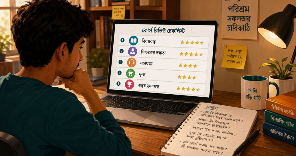 কোর্স রিভিউ বাংলা - কোর্স রিভিউ পড়ার সময় যে ৫টি বিষয় দেখবেন বাংলা ২০২৬