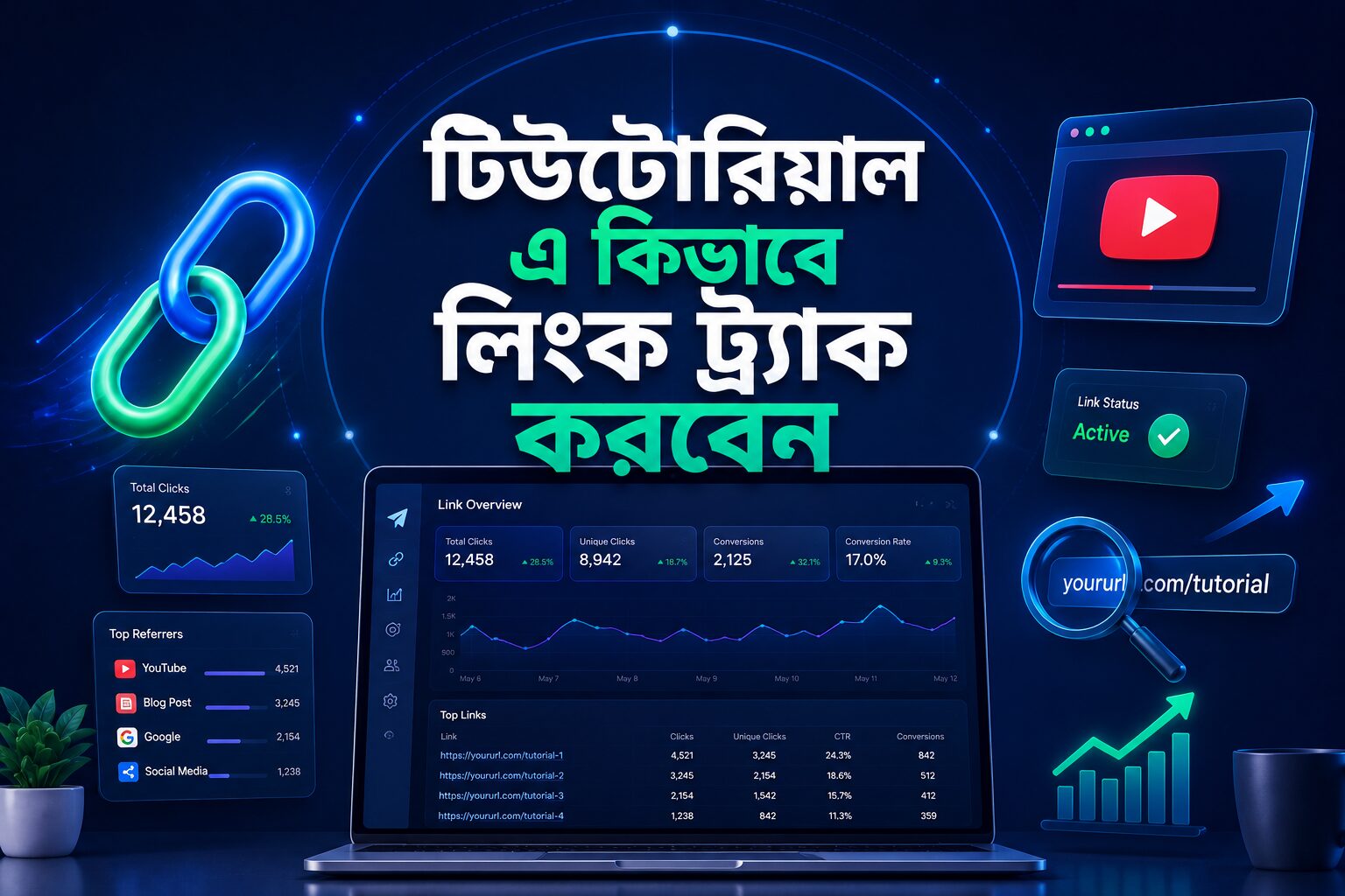 টিউটোরিয়াল এ কিভাবে লিংক ট্র্যাক করবেন