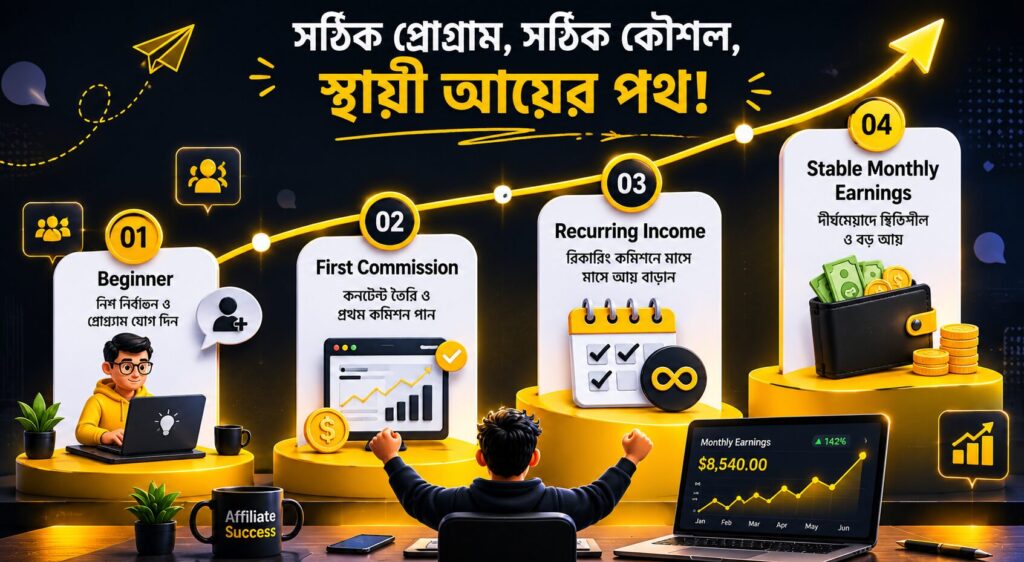 অ্যাফিলিয়েট মার্কেটিং আয় বৃদ্ধির ধাপে ধাপে রোডম্যাপ