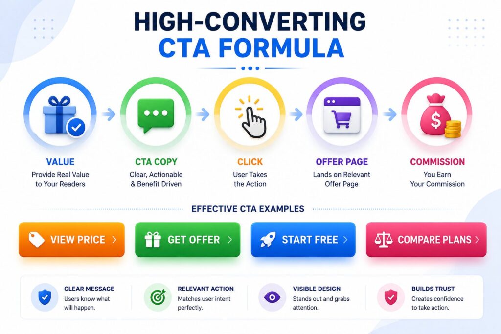 উচ্চ কনভার্টিং Affiliate CTA তৈরির ধাপভিত্তিক ইনফোগ্রাফিক